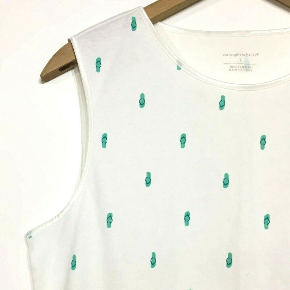 christopher & banks | satin trim tank top